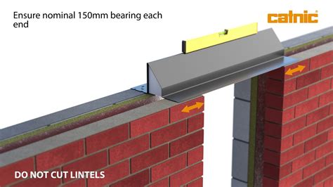 how to install a steel box lintel|minimum bearing for brick lintel.